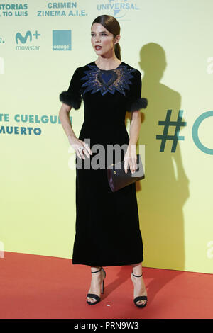 Madrid, Madrid, Espagne. 3e oct, 2018. Juana Acosta fréquente l 'Ola de CrÃ-menes' première mondiale au Capitan Cinema le 3 octobre 2018 à Madrid, Espagne Crédit : Jack Abuin/ZUMA/Alamy Fil Live News Banque D'Images