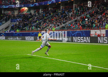 Moscou, Russie. 3 octobre, 2018. Ligue des Champions : le Lokomotiv Moscou v Schalke 04. Prendre la direction de Schalke Crédit : Alex Cavendish/Alamy Live News Banque D'Images