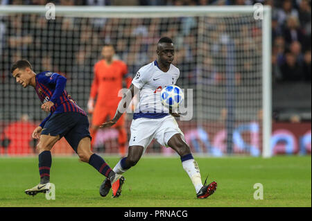 Londres, Royaume-Uni. 3 octobre 2018, au stade de Wembley, Londres (Angleterre), Ligue des Champions, Tottenham v Barcelone ; Credit : Mark Cosgrove/News Images Banque D'Images