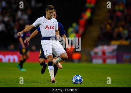 Londres, Royaume-Uni. 3 octobre, 2018. Harry cligne de Tottenham pendant le match du groupe B de la Ligue des Champions entre Tottenham Hotspurs et le FC Barcelone au stade de Wembley sur Octobre 03, 2018 à Londres, en Angleterre. Credit : CORDON PRESS/Alamy Live News Banque D'Images