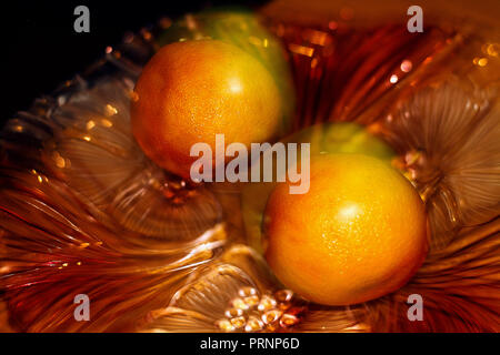 Exposition multiple. pommes. les oranges. Banque D'Images