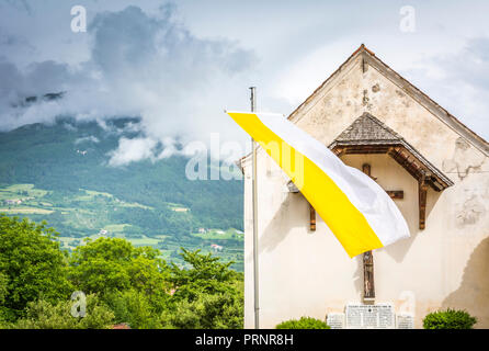 Glorenza (Glums) dans le Tyrol du Sud/Trentin Haut Adige, Italie. Banque D'Images