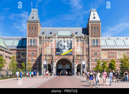 Rijksmuseum Amsterdam Amsterdam 19e siècle de la construction de maisons, la peinture hollandaise et chefs-d'une vaste collection d'art européen Hollande Pays-Bas Banque D'Images