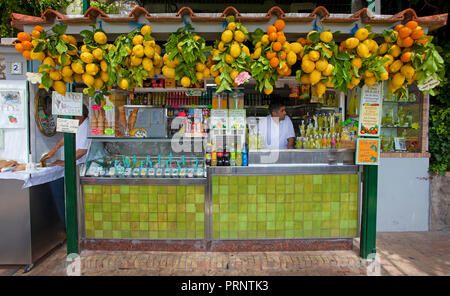 Kiosque de jardin d'Auguste, l'île de Capri, le golfe de Naples, Campanie, Italie Banque D'Images