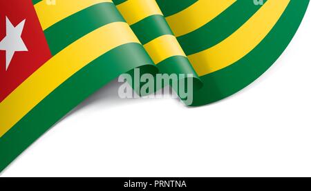 Drapeau togo, vector illustration sur un fond blanc. Illustration de Vecteur