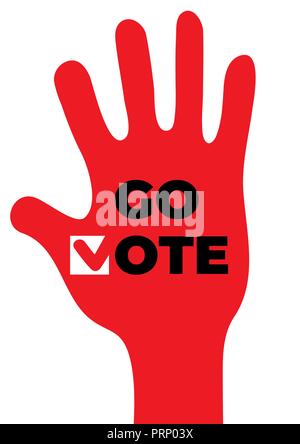 Aller voter. Affiche de motivation sociale. Jusqu'part Illustration de Vecteur