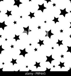 Étoiles de fond sans soudure, black star d'écran conception Illustration de Vecteur