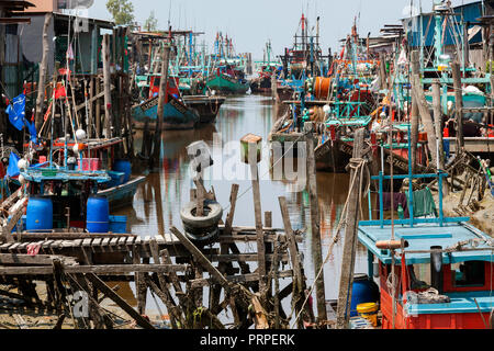 Sekinchan village de pêcheurs, la Malaisie péninsulaire. Banque D'Images