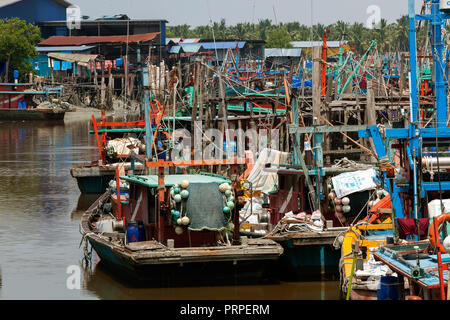 Sekinchan village de pêcheurs, la Malaisie péninsulaire. Banque D'Images