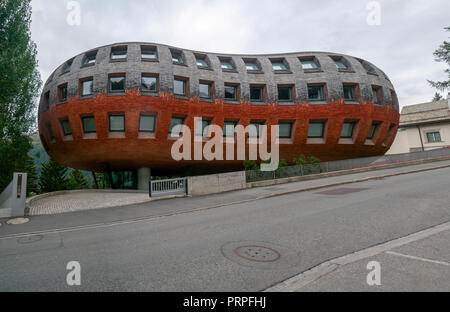 La Chesa Futura, ou future maison (architecte Norman Foster), Saint-Moritz, Suisse, Banque D'Images