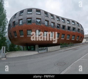 La Chesa Futura, ou future maison (architecte Norman Foster), Saint-Moritz, Suisse, Banque D'Images