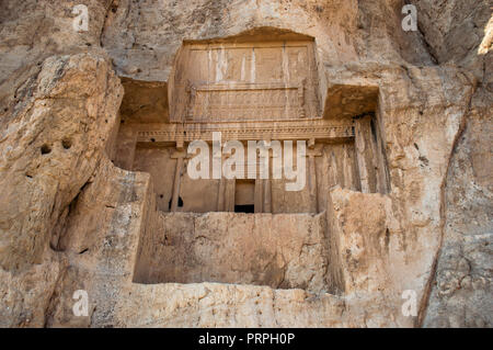 La tombe de Artazerxes II à Naqsh-e Rostam, Iran Banque D'Images