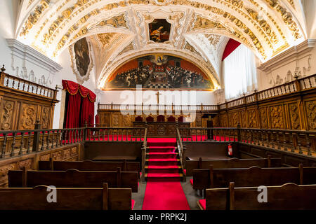 Salamanque, Espagne - 10 septembre 2017 : salle de réunion de l'Université de Salamanque, la plus ancienne université d'Espagne et l'un des plus anciens d'Europe, de la communauté Banque D'Images