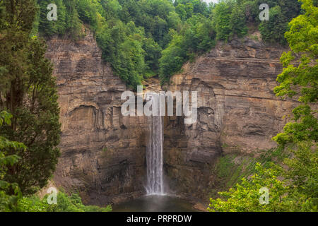 Taughannock Falls est un 215 pieds (66 m) cascade chute c'est la plus haute chute d'eau goutte à goutte à l'Est des Rocheuses. Banque D'Images