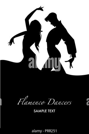 Couple de danseurs de flamenco. Vector illustration Illustration de Vecteur