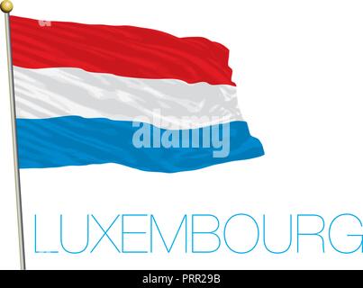 Luxembourg drapeau officiel, vector illustration Illustration de Vecteur