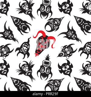 Silhouette de battant mauvais esprit dans le vector style. Ressources graphiques à propos de ghost et de la fantaisie. Illustration de Vecteur
