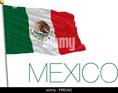 Mexique drapeau officiel, vector illustration Illustration de Vecteur