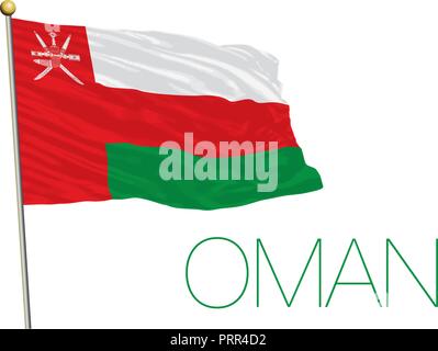 Oman drapeau officiel, vector illustration Illustration de Vecteur