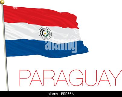 Le Paraguay drapeau officiel, vector illustration Illustration de Vecteur