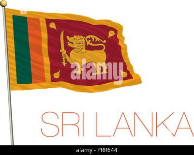 Sri Lanka drapeau officiel, vector illustration Illustration de Vecteur