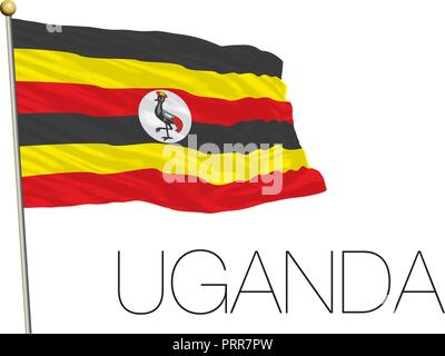 Drapeau officiel de l'Ouganda, vector illustration Illustration de Vecteur