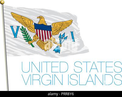 USA Îles Vierges Américaines drapeau officiel, vector illustration Illustration de Vecteur