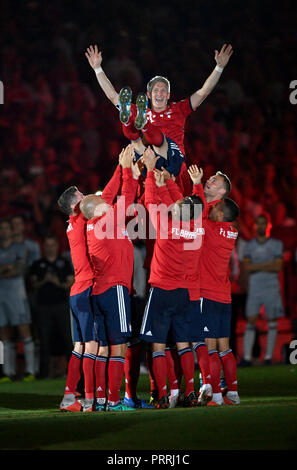 Bastian Schweinsteiger match d'adieu, Allianz Arena, Munich, Bavière, Allemagne Banque D'Images