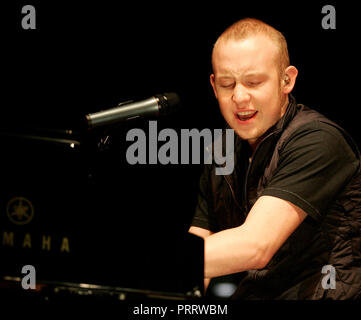 Isaac Slade avec la mêlée se produit en concert à la BankUnited Center à Coral Gables, en Floride, le 25 janvier 2007. Banque D'Images