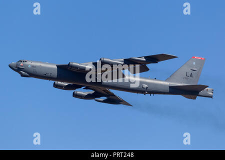 United States Air Force (USAF) Boeing B-52H Stratofortress bombardier stratégique (61-0012) à partir de la Base aérienne de Barksdale. Banque D'Images