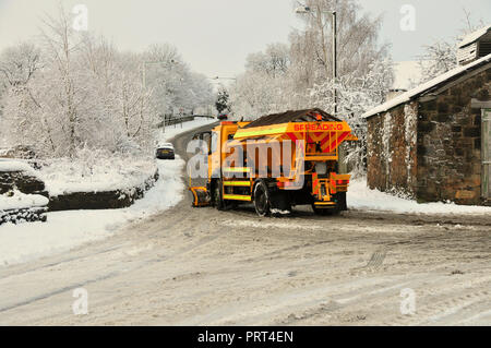 Autour de l'UK - Déneigement Banque D'Images