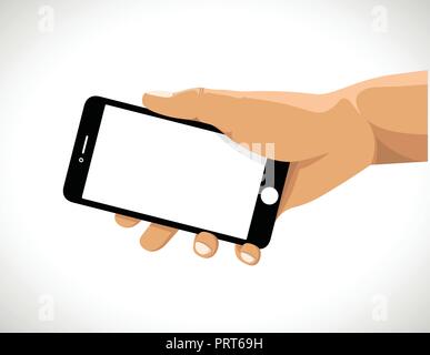 La tenue d'un téléphone mobile cellulaire Illustration de Vecteur