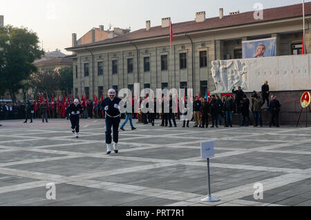 Eskisehir, Turquie-novembre 10,2017 : Le grand dirigeant de la mort d'Atatürk anniversaire. Banque D'Images