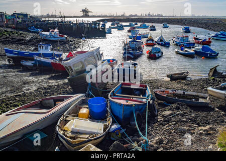 Bateaux de pêche au Port, Trou Rhône-Alpes Teesmouth, Redcar Cleveland UK Banque D'Images