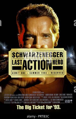 Titre du film original : Last Action Hero. Titre en anglais : Last Action Hero. Année : 1993. Réalisateur : JOHN MCTIERNAN. Credit : Columbia Pictures / Album Banque D'Images