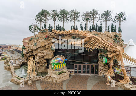 Maintenant fermé-T-Rex Cafe en légendes outlets Banque D'Images