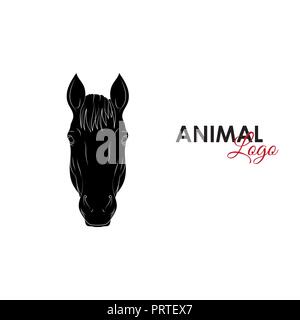 L'icône cheval symbole du logo vector illustration Illustration de Vecteur