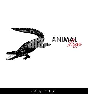 Icône Alligator Crocodile symbole logo vector illustration Illustration de Vecteur
