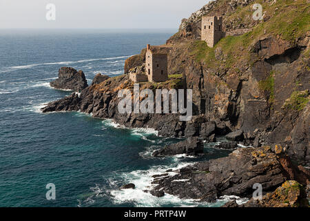 Maisons,moteur couronnes Botallack, Cornwall, UK Banque D'Images