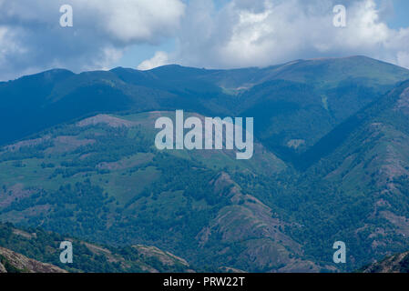 Route à travers la montagne dans la vallée d'Aran, Espagne Banque D'Images