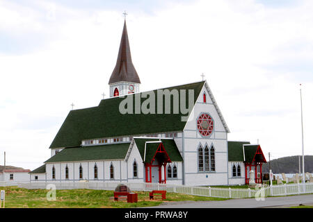 Église dans la ville de Trinity. Trinity est une petite ville située sur la baie de Trinité à Terre-Neuve et Labrador, Canada. L'église anglicane St. Paul Banque D'Images