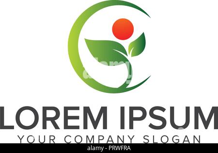 Les gens sains d'un logo. Conception de logo modèle concept médical Illustration de Vecteur