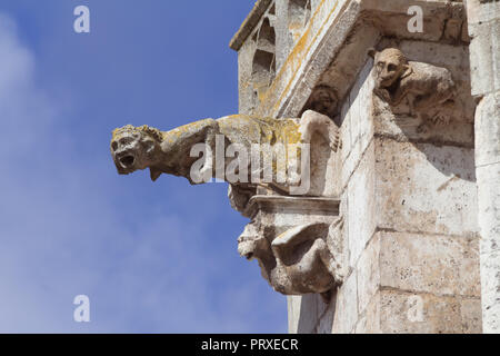 Avril 2018, Regensburg, Allemagne - gorgoyles décorant les murs de Ratisbonne Dom (cathédrale), site du patrimoine mondial de l'UNESCO Banque D'Images