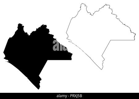 Chiapas (États-Unis du Mexique, Mexique, République fédérale) map vector illustration, croquis Gribouillage à l'État libre et souverain du Chiapas site Illustration de Vecteur