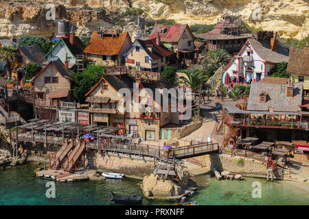 Popeye Village, Malte Banque D'Images