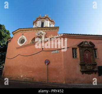 Vue arrière de l'église de Santa Catalina de Séville. A été construit au 14ème siècle sur les vestiges de l'ancienne mosquée. C'est dans Gothic-Mudejar. Cependant, j'ai style Banque D'Images