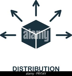 L'icône de la distribution. Design style monochrome de blockchain collection. UX et l'interface utilisateur. L'icône de la distribution parfaite de pixel. Pour la conception web, applications, logiciels, pri Illustration de Vecteur