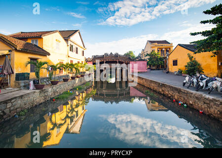 Le pont couvert japonais de Hoi An Banque D'Images