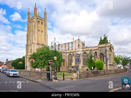 L'église de St Cuthbert. Wells, Somerset, UK Banque D'Images