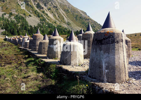 Barrière réservoir système de défense, Plamort, la seconde guerre mondiale, pour protéger l'Italie de l'Allemagne nazie, près de Plamorter Biotop de tourbières bombées, moss Banque D'Images